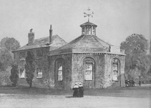 Clapham Parochial Church School in Rectory Grove, c.1812
