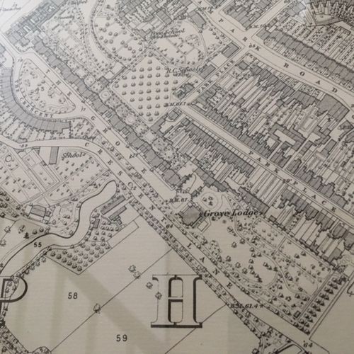 1875 Ordnance Survey map of Crescent Grove Private Estate