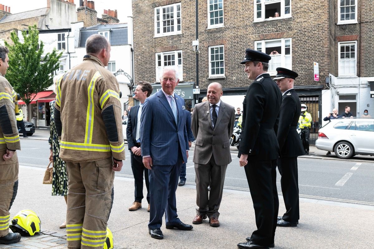 HRH The Prince of Wales at Clapham Fire Station