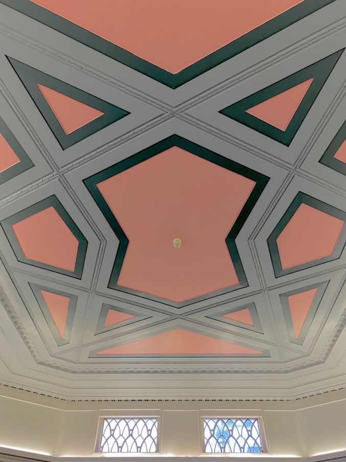 55 Broadway. Ceiling by Peter Emrys-Roberts