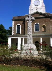 War Memorial with Holy Trinity Church behind, Clapham
