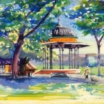 Clapham Common Bandstand, London - Watercolour by Christina Bonnett